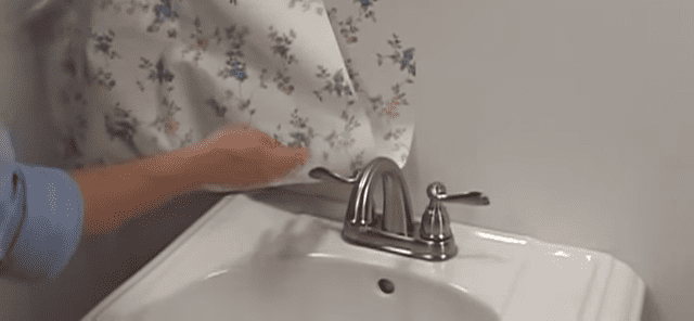 Hanging Wallpaper Around a Sink