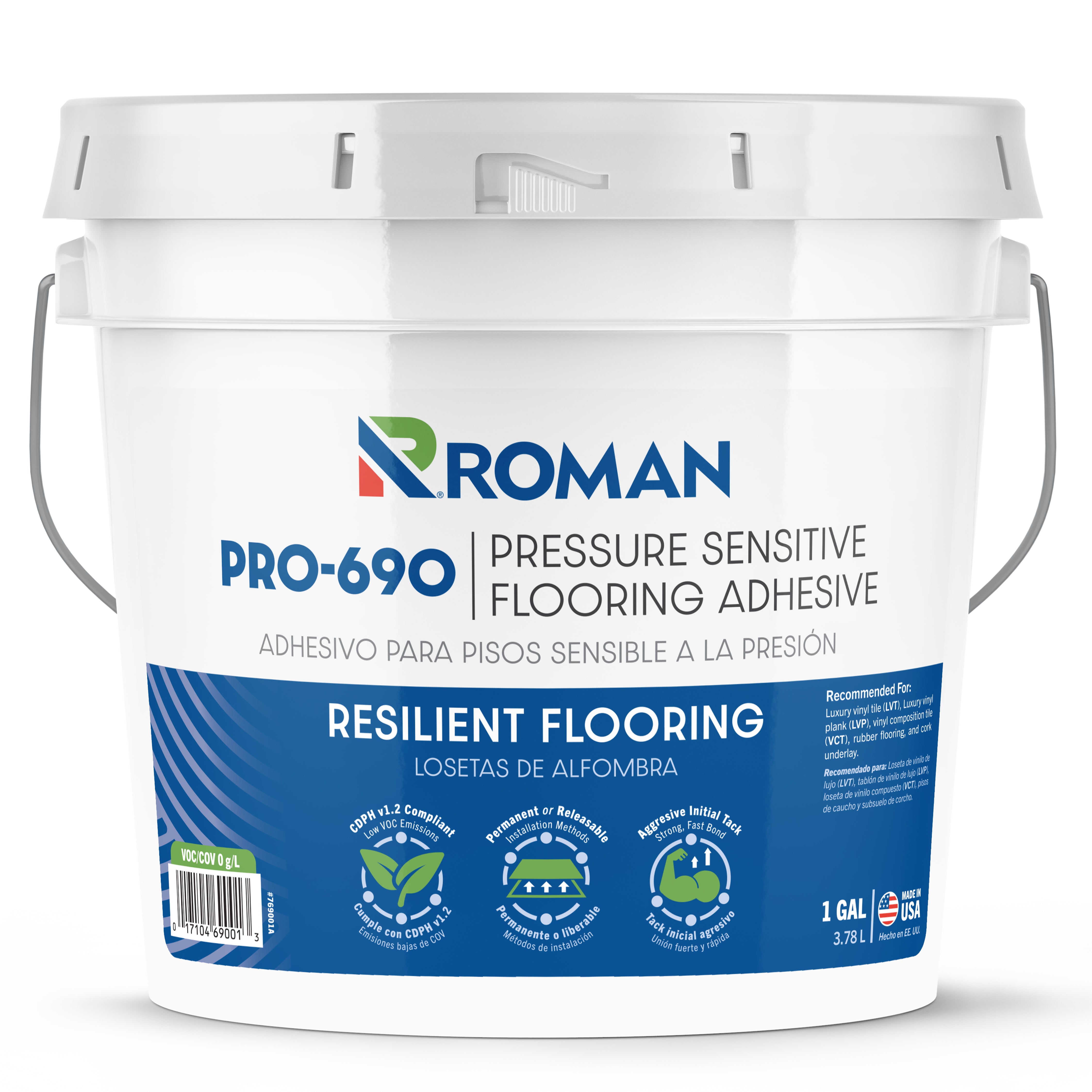 PRO-690 Pressure Sensitive Flooring Adhesive - ROMAN Products