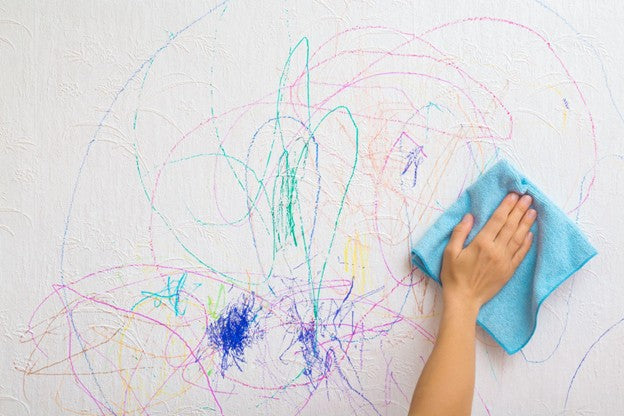 Crayon Drawing on Wallpaper