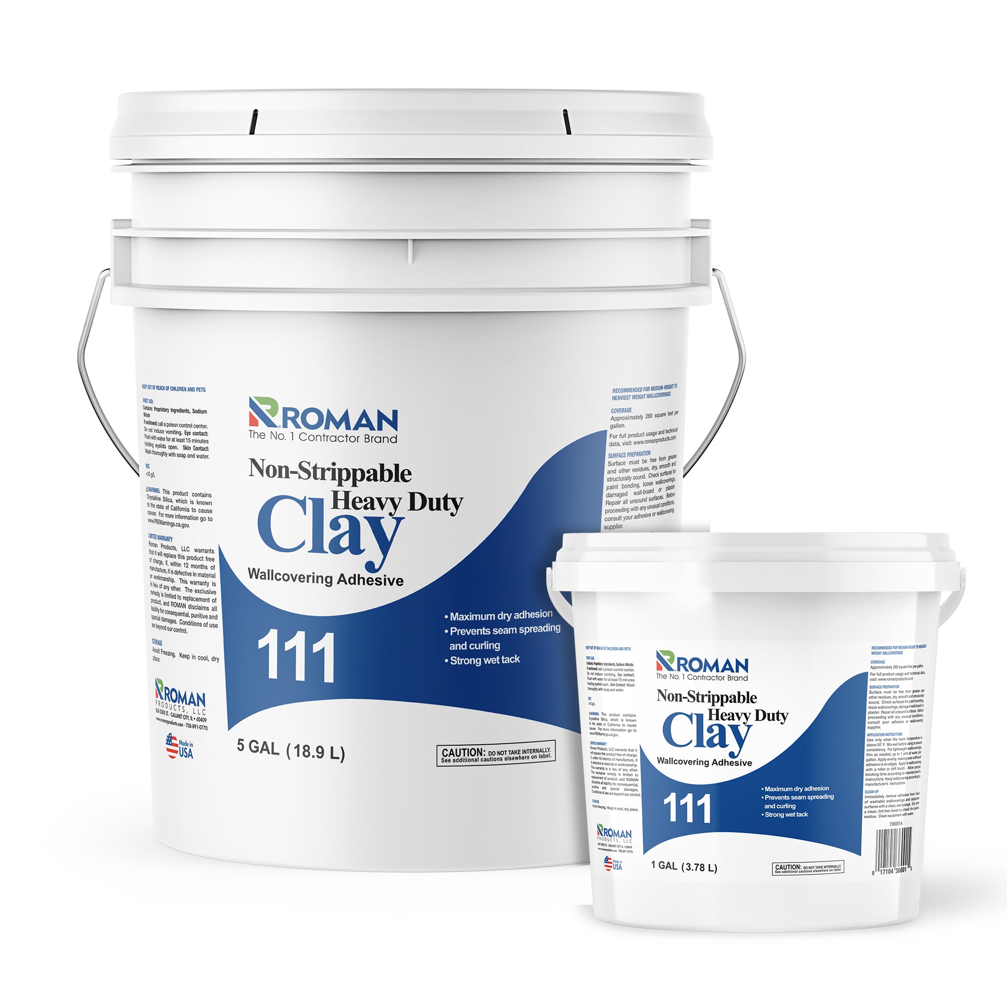 111 Non-Strippable Heavy Duty Clay Wallcovering Adhesive