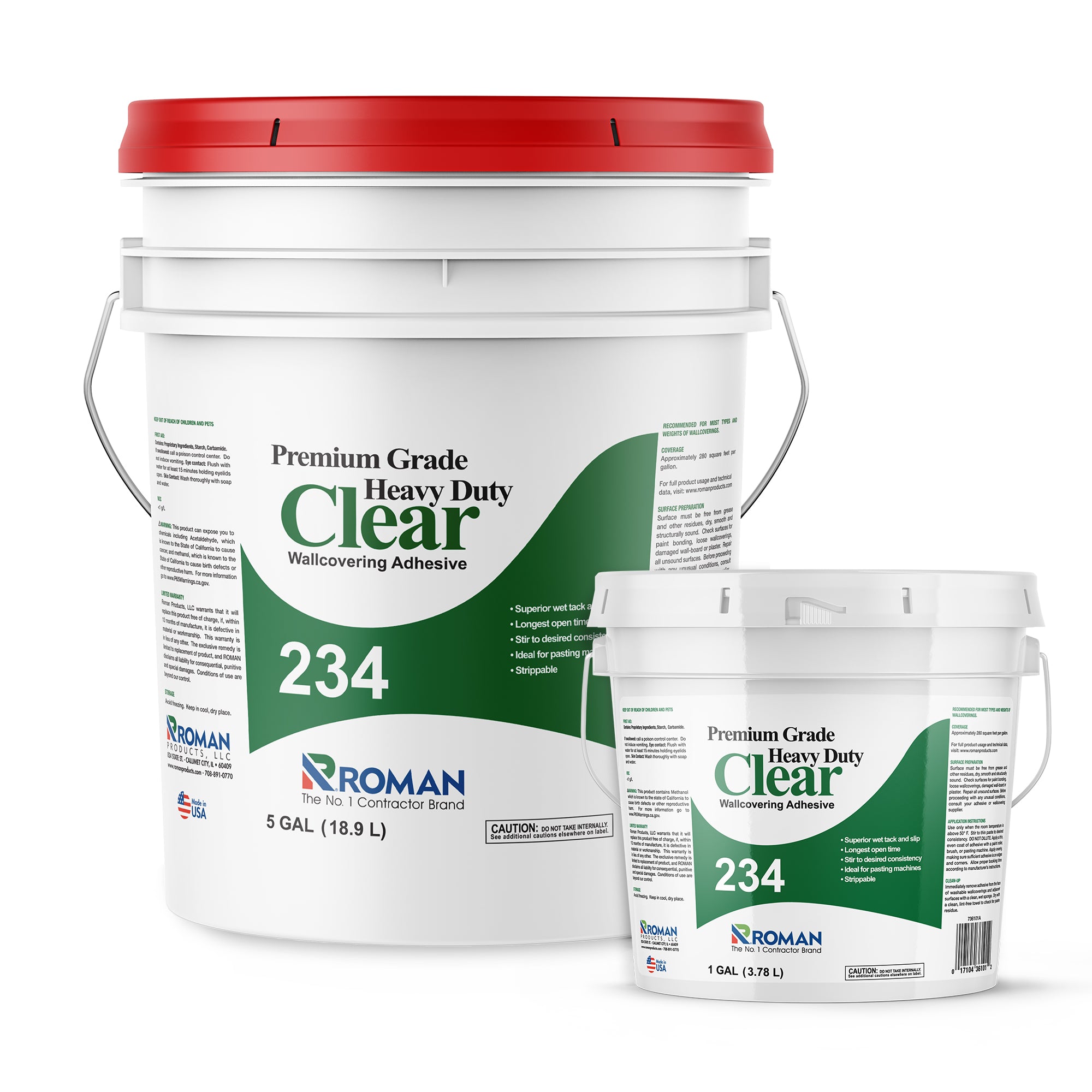 234 Premium Grade Heavy Duty Clear Wallcovering Adhesive