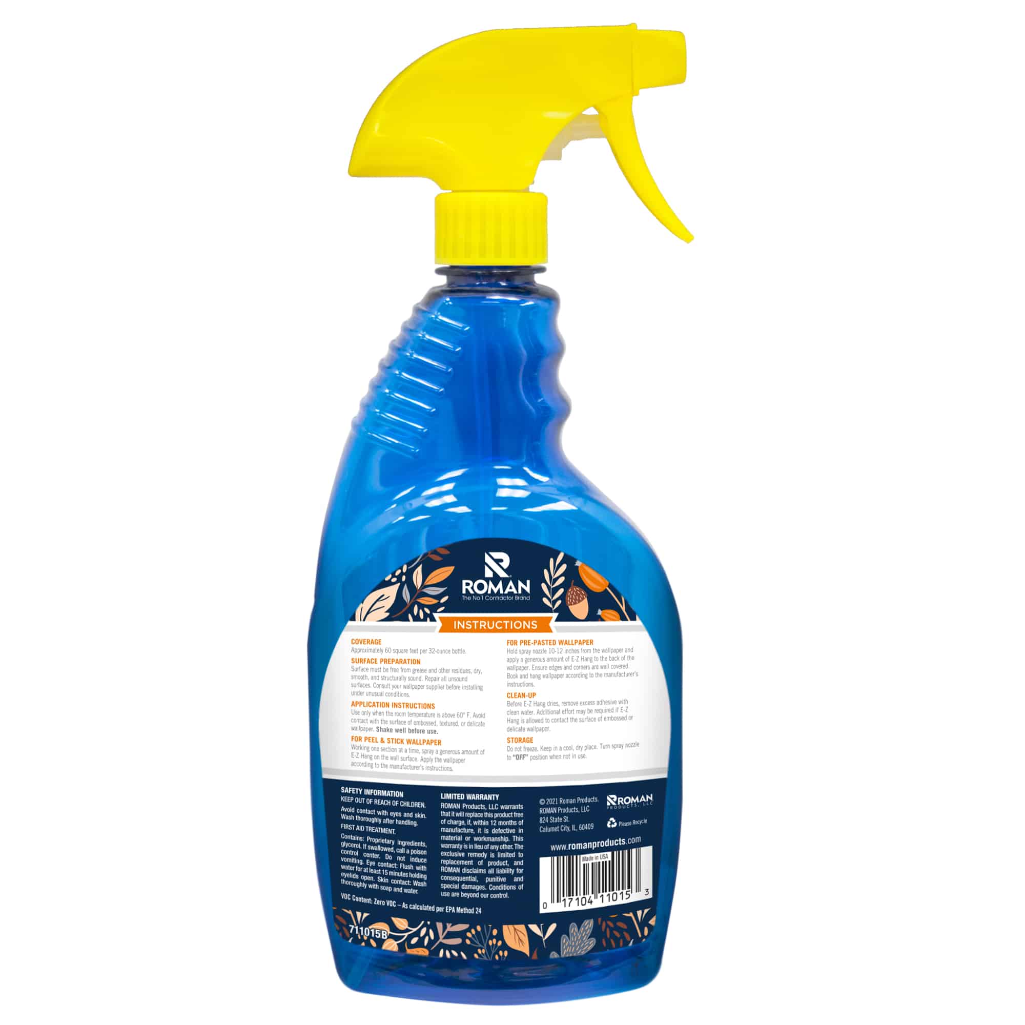 ROMAN E-Z Hang Peel & Stick Helper Back Label