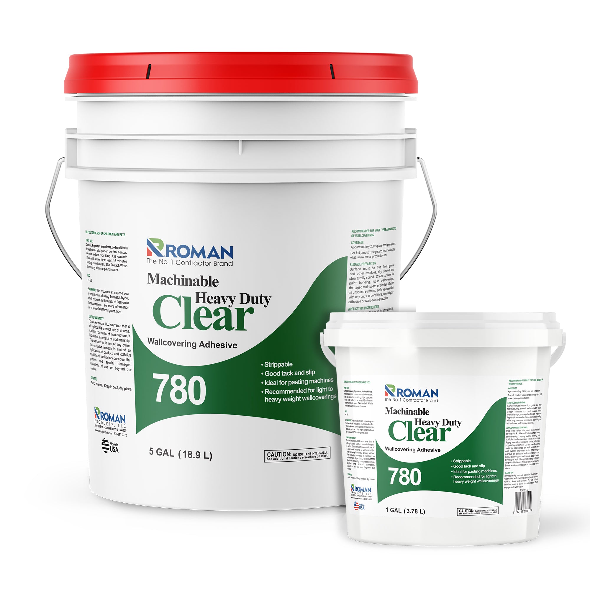 780 Machinable Heavy Duty Clear Wallcovering Adhesive