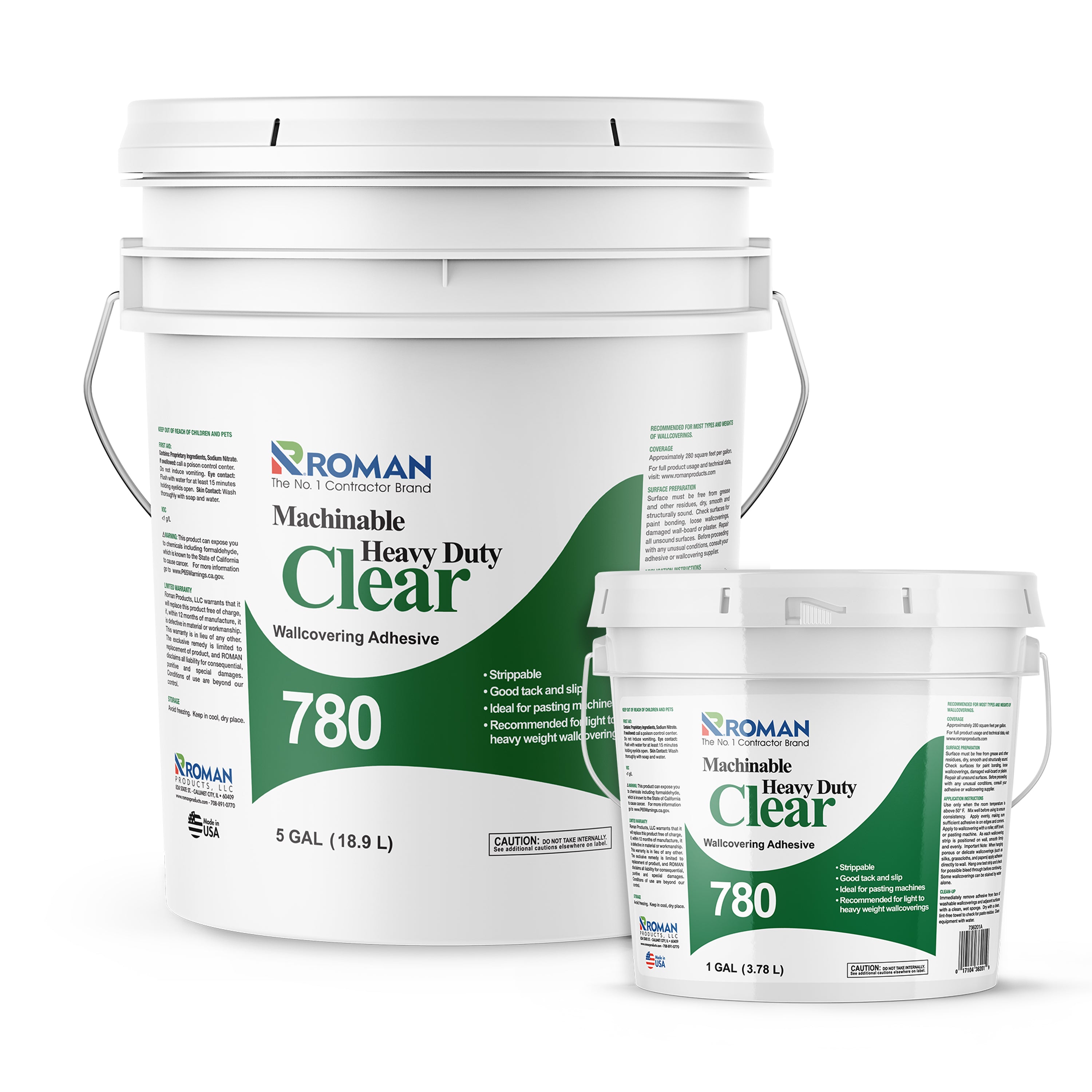 780 Machinable Heavy Duty Clear Wallcovering Adhesive