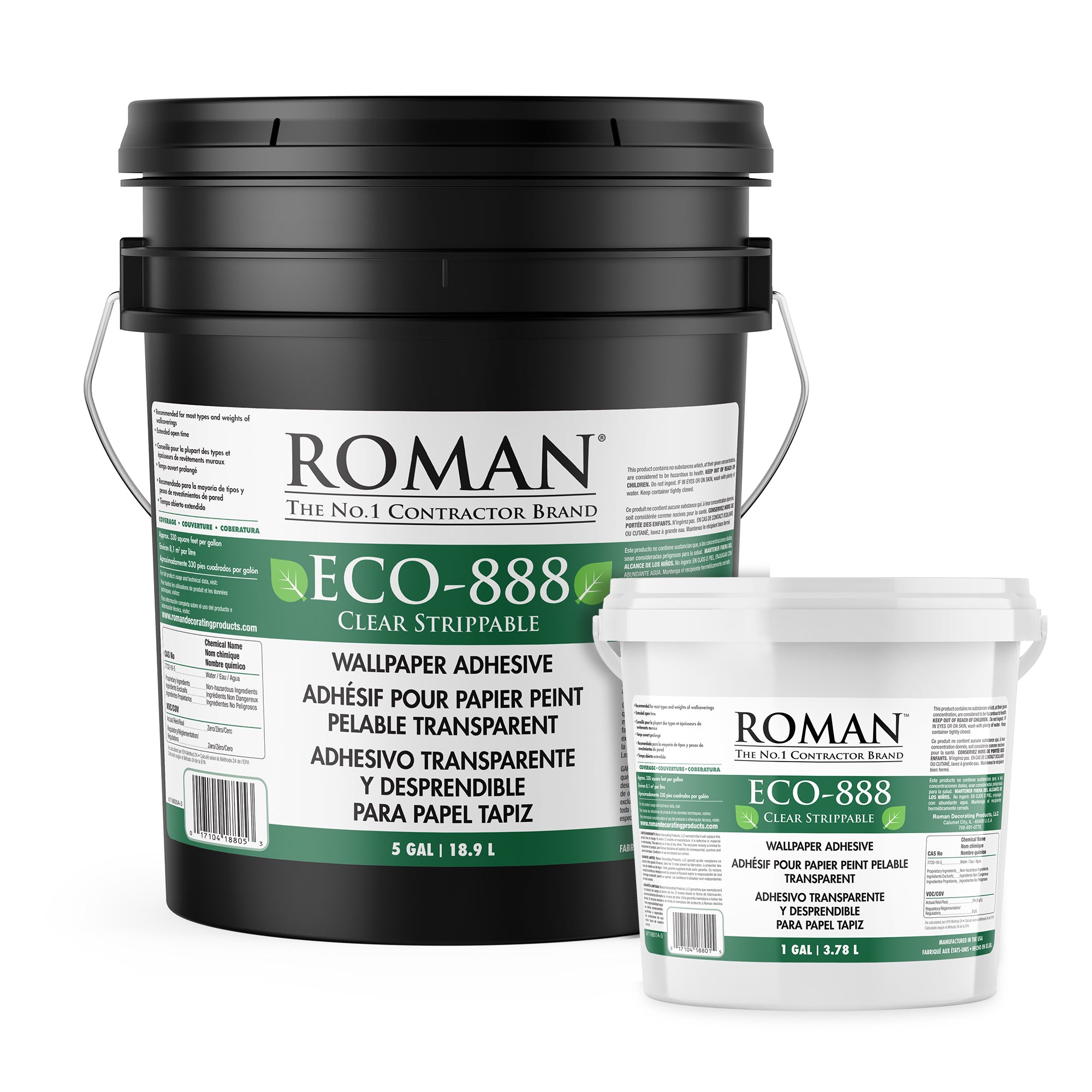 ECO-888 Premium Clear Strippable Wallcovering Adhesive