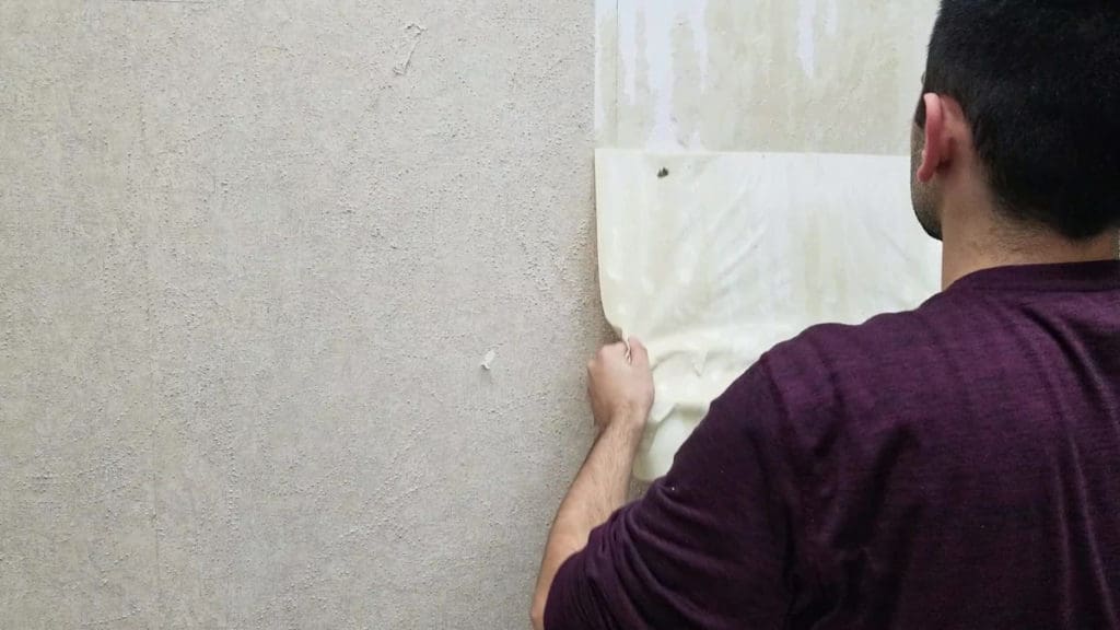 Man Peeling Wallcoverings